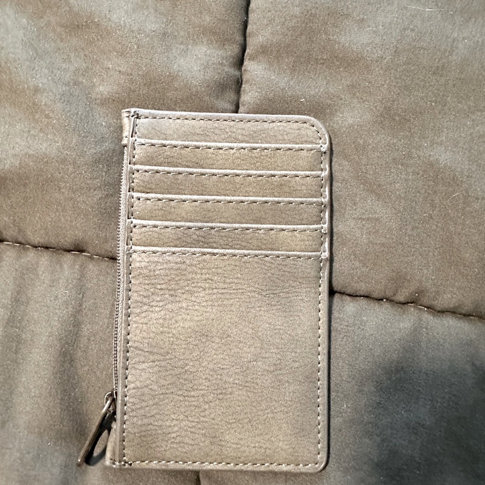 Target Leather Olive Green Credit Card Pouch